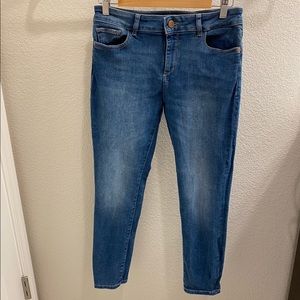 EUC DL1961 Florence Instasculpt Crop Skinny Jeans - Size 28 - Everglade Blue